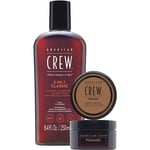 American Crew Hår, kropp & ansikte Hårvård & kroppsvård Holiday Duo Set IIPresentförpackning 1x 3-i-1 Classic Shampoo, Conditioner & Body Wash 250 ml + 1x Pomade 50 g 1 ml ()