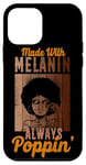 iPhone 12 mini Black Pride Melanin Always Poppin' Skin Tone Color Afro Girl Case