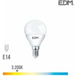 Ampoule led E14 7W Ronde équivalent à 48W - Blanc Chaud 3200K