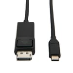 Tripp Lite U444-003-DP-BE USB-C to DisplayPort Adapter Cable (M/M), 4K