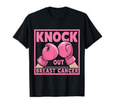 Funny Pink Boxing Gloves Knock out Breast Cancer Satire T-Shirt