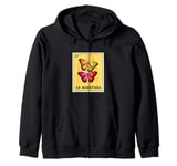 Mexican Bingo Game La Mariposa Zip Hoodie