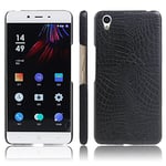 zl one For OnePlus X PU Leather Case Back Cover Crocodile Pattern (Black)