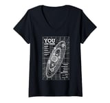 Womens Planet Earth Solar System Planets You Are Here Astronomy V-Neck T-Shirt