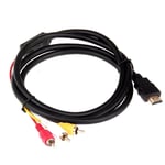 HDMI Male to 3 RCA Video Audio AV Component Cable Adapter for HDTV 1.5m  UK