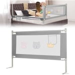 Barrière de lit bebe, l 200 cm Protection contre chutes - hauteur réglable 70-98cm, Sécurité de lit pour enfant - Einfeben