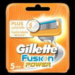 Gillette Lames De Rasoir Fusion Power - Pack De 5 Recharges