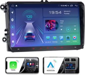 Système de Navigation autoradio Android pour VW Passat B6 Golf V VI 5 6 Polo CC Tiguan EOS Scirocco, 9 Pouces, Radio 2 + 32 Go avec carplay sans Fil et Android Auto Bluetooth USB