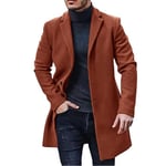 Winter Warm Mens Trench Coat Long Jacket Smart Formal Work Outwear Overcoat Tops