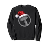 Marvel Thor Hammer Icon Santa Hat Holiday Sweatshirt