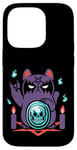 Coque pour iPhone 14 Pro Chat japonais ManekiNeko - Bad Luck - Adorable chat gothique