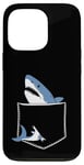 Coque pour iPhone 13 Pro Shark Pocket Animal Pets Funny Shark Men Women Kids