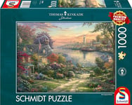 Schmidt Spiele 58785 Puzzle Thomas Kinkade, New England Harbor, 1000 pièces, Multicolore