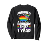 1 Year Married Gay Lesbian LGBTQ 1st Wedding Anniversary Sweatshirt