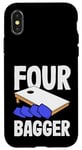 Coque pour iPhone X/XS Planche Four Bagger Cornhole Fun Sport Vibes