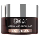 Crème Anti-Rides Femme Dulàc ESTREMA riche en Acide Hyaluronique, Peptides Anti-âge, Vitamines C+E, Protéines de Soie, Principes Actifs Repulpants et Raffermissants pour la Peau du Visage