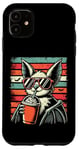 Coque pour iPhone 11 Trick or Treat Chauve-souris mignonne Hipster Latte Funny Halloween