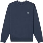 Fred Perry Mens Classic V-Neck Shaded Navy Blue Jumper - Size X-Small