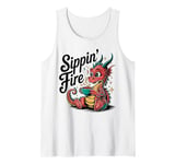 Sippin’ Fire Cute Dragon Tea Lover Tank Top