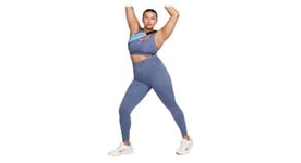 Collant long femme nike dri fit go bleu