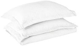 Superior Bedspread with Pillow Shams, Cotton, White, Queen