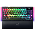 Razer BlackWidow V4 Pro 75% - Clavier Gaming sans Fil et remplaçable à Chaud - écran OLED (molette de Commande, connectivité 4K Hz & Bluetooth, Snap Tap) Clavier US | Noir