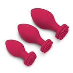 Secret Kisses Rosegasm Butt Bouquet Red Rose Bud Anal Plug Training Starter Set