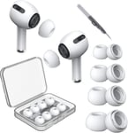 4 Paires Embout Pour Airpods Pro/Airpods Pro 2,Embout Ecouteur Intra Auriculaire,Bouchon Oreille Silicone Avec Boîte Portable+1 Stylo De Nettoyage,Embouts De Rechange(Xs/S/M/L)