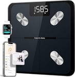 Etekcity Smart Bathroom Scales for Body Weight, Accurate to 0.05lb (0.02kg) Digital Weighing Scales with BMI and Body Fat, Zero - Current Mode & Baby Mode, Large LED Display, Batteries Included, 400lb