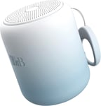 Idee Cadeau Noel, Enceinte Sans Fil Portable, Connexion Bluetooth Longue Durée 8 Heures, Petite Enceinte de Douche Waterproof IPX4, Format Mini Tendance et Colorée - Dégradé Blanc et Bleu