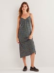 Boden Elena Floral Terrace Print Midi Slip Dress, Navy/Multi