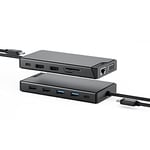 ALOGIC USB-C 12-in-1 Mini Dock, FHD @60Hz Dual Display, 2x HDMI, 1x VGA, 100W PD, 2x USB-C, 2x USB-A 2.0, 2x USB-A 3.0, RJ45, MicroSD & SD Card Reader, MacBook/Surface & other USB-C devices compatible