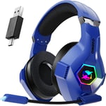 Casque Gaming, Casque Gamer sans Fil avec Micro, Latence Inférieure à 25ms, Clé USB et Type C à Double Extrémité Casque Gaming sans Fil, Casque Gamer Compatible avec PC, Ps5, Ps4, Switch.[V1619]