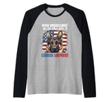 German Shepherd Dog Breed Never Underestimate an Old Man Raglan Baseball Tee