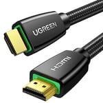 UGREEN Câble HDMI 4K Ultra HD Cordon HDMI 2.0 Haute Vitesse par Ethernet en Nylon Tressé Supporte 3D HDR Retour Audio Compatible avec PS5 Lecteur Blu Ray Xbox 360 PS4 PS3 PC Ampli TV 4K Écran (5M)