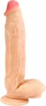 12 Inch Realistic Dildo Body-Safe Material Lifelike Huge Penis StrongSuction Cup