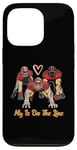 Coque pour iPhone 13 Pro Football : mon cœur est en jeu, joueur de ligne offensive