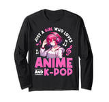 Just a Girl Who Loves Anime and K-Pop Anime Merch Japanese Long Sleeve T-Shirt