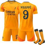 2024-2025 Real Madrid Aawy Barn- och Vuxen Fotbollströja Jersey Nr. 9 Mbappé No. 9 24