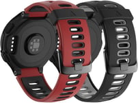 Bracelet 735xt Forerunner Montre Fitness Tracker Silicone Souple Bracelet De Replacement Sport Compatible Forerunner 230/235/620/630/735xt Boucle Noire Noir + Gris Et Noir + Rouge[Alp234109]