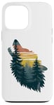 Coque pour iPhone 13 Pro Max Loup Randonnée Chasse Plein Air Camping Forêt Homme Femme Loup