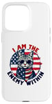 Coque pour iPhone 15 Pro Max I Am The Enemy Within Harris Trump Funny US Election 2024