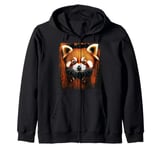 Red Panda Bear Mammal Cute Red Panda Zip Hoodie