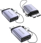 Adaptateur De Charge De Données Usb C Femelle Vers Micro B, Adaptateur De Charge De Données Micro B Vers Usb C Pour Disque Dur Externe, Appareil Photo Numérique, Téléphone (3 Pack)