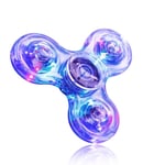 2 st LED-ljus Fidget Spinner - Kristallblå, Ljus Fidget Fin