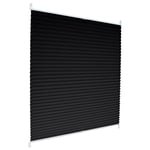 ECD Germany veckad persienner Klemmfix utan borrning 45x100 cm svart