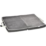 Pawhut - Coussin matelas chien ou chat lit pliable portable déhoussable lavable velours mousse à mémoire de forme gris