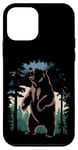 Coque pour iPhone 12 mini Ours rugissant dans la forêt Majestic Wilderness Art