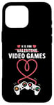 Coque pour iPhone 16 Pro Max V is For Video Games Gamers Couples Saint Valentin