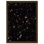 Artery8 Hubble Space Telescope Image A Look Into The Universe's Past Ultra Deep Field Near Infrared View Of Distant Galaxies Billions Of Light Years Away Artwork Framed A3 Wall Art Print